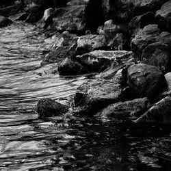 Rocks in sea