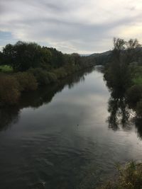 Scenic view of river against sky