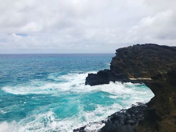 Scenic view of sea against sky