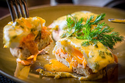 Close-up of food on plate