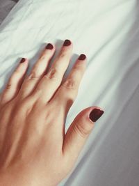 Close-up of cropped hand