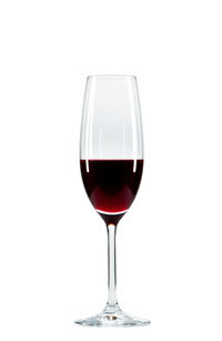 Close-up of red wine against white background