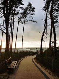 Scenic view of sea against sky at sunset