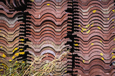 Full frame shot of roof tiles