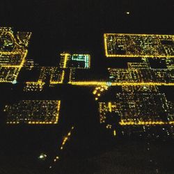 Close-up of illuminated lights at night