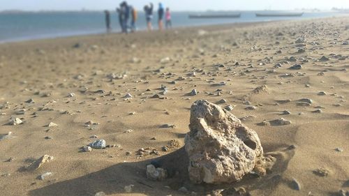 Close-up of sand on beach