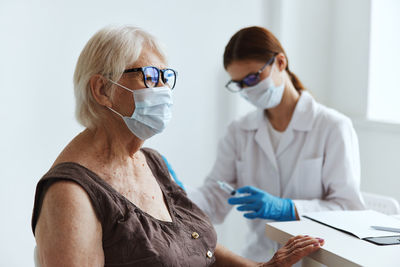 Midsection of woman working