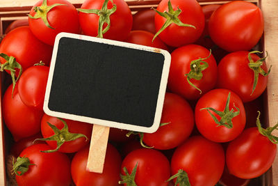 Full frame of tomatoes in market