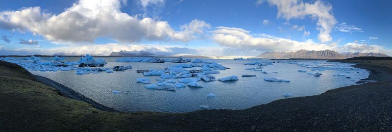 Panoramic view of sea against sky