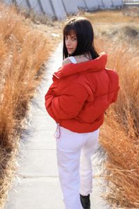 Full length of woman standing in winter