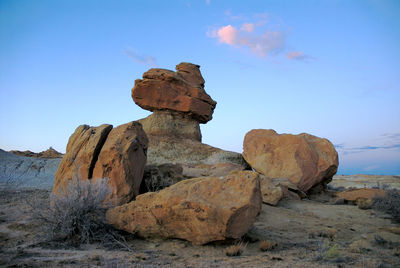 Rock formations against sky