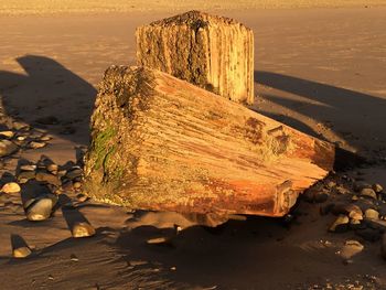 Rock formations on beach