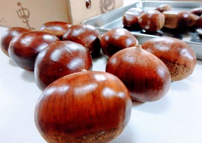Close-up of fruits on table