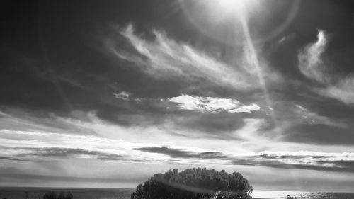 Low angle view of sea against sky