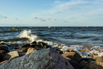 Scenic view of sea against sky