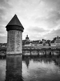 Moody view of lucerne, switzerland 