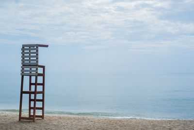 Lifeguard chair at beach