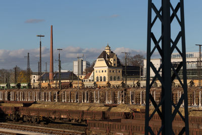 Railroad tracks against sky