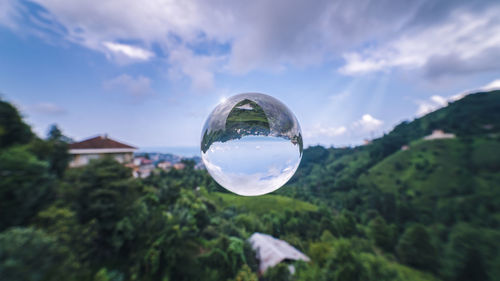 Bubbles against sky