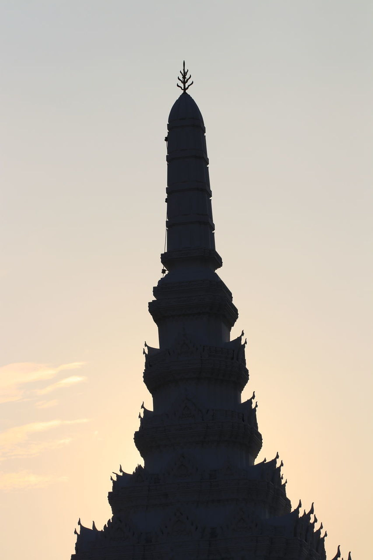 Silhoutte of budhha pagoda