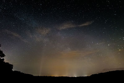 Low angle view of starry sky