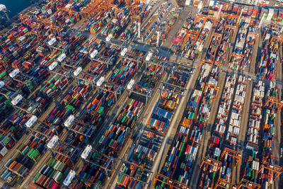 Aerial view of freight transportation