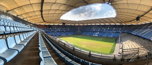 Panoramic view of empty stadium