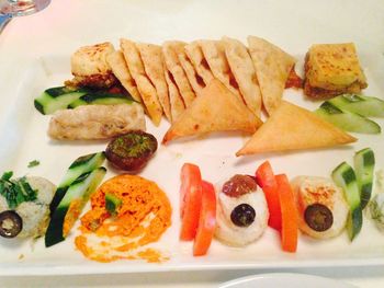 Close-up of served food