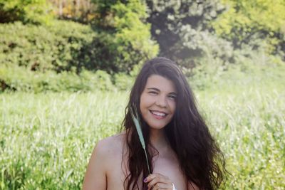 Portrait of a smiling young woman