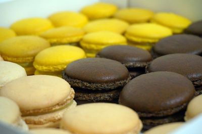 Close-up of macaroons