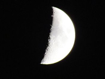 Close-up of moon against dark sky