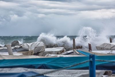 Panoramic shot of sea against sky