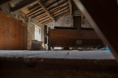 Interior of abandoned building