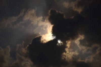 Low angle view of storm clouds in sky