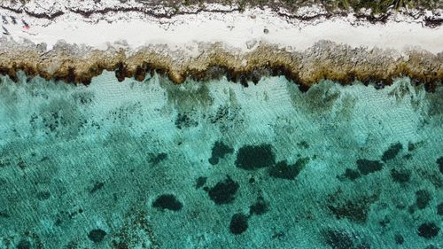 High angle view of beach