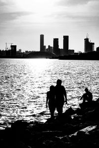 City skyline with waterfront