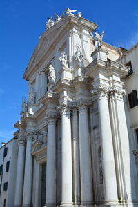 Low angle view of building against sky