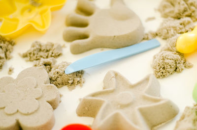 Close-up of cookies on table