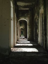 Empty corridor in abandoned building