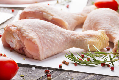 Close-up of food on table