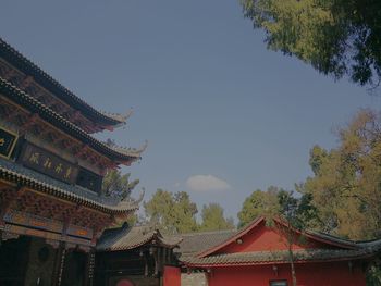 Low angle view of buildings against sky