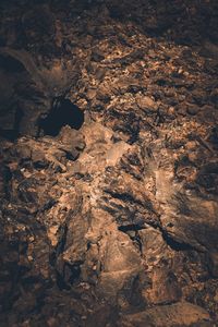 High angle view of rock formations