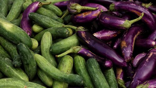 Full frame shot of vegetables for sale in market