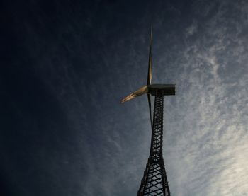 Low angle view of tower against sky