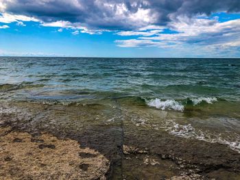 Scenic view of sea against sky