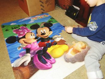 Low section of child on floor