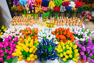 High angle view of fruits for sale