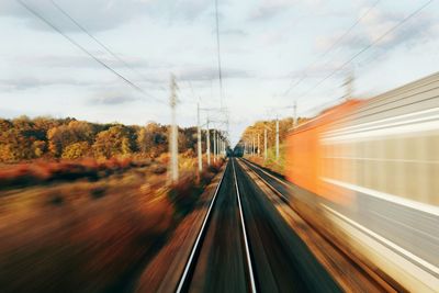 Railroad tracks against sky