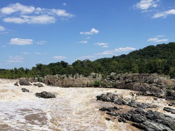 Scenic view of river against sky