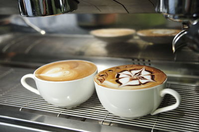 Close-up of coffee on table